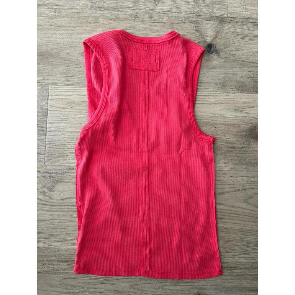 Free People We The Free Neria Deep V-Neck Tank In Tart Berry - Picture 2 of 2